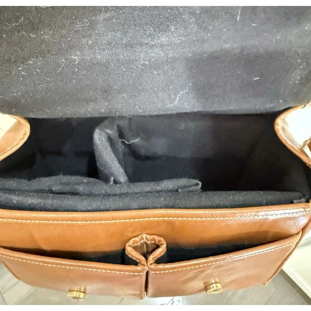 PU Leather Waterproof Vintage DSLR Camera Shoulder Bag Messenger Bag Partition
